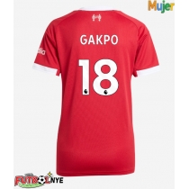 Camiseta Liverpool Cody Gakpo #18 Primera Equipación para mujer 2025-26 manga corta
